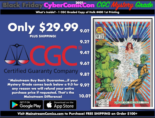 Black Friday 2021 Mainstream Mystery Grade: Hulk Smash 1 📦Estimated Grading Completion is 06/01/2022📦