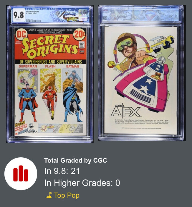 Secret Origins #1 (2-3/73) - CGC 9.8 FANTAST COLLECTION - CGC4598087020 - GCSLLC