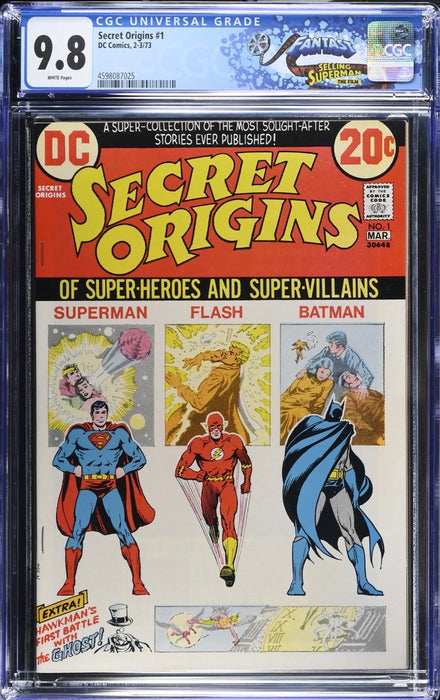 Secret Origins #1 (2-3/73) - CGC 9.8 FANTAST COLLECTION - CGC4598087025 - GCSLLC
