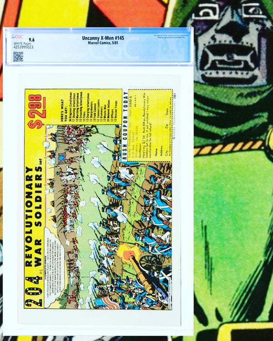 X-Men #145 (1981)
Cover: Dave Cockrum
CGC 9.6 WHITE PAGES
Certificate #4253995023
$109.99