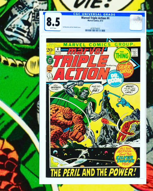 Marvel Triple Action #4 (1972)
Cover: Sal Buscema & Joe Sinnott
CGC 8.5 WHITE PAGES
Certificate #4239754003
$49.99