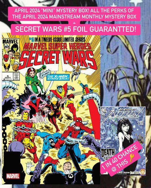 APRIL 2024 MAINSTREAM MONTHLY MYSTERY BOX - ONE & DONE SPECIAL - SECRET WARS #5 FOIL